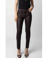 Zadig &amp; Voltaire Phlame Cuir Chocolate Leather Pants $898, Sz 38, NWT! - $406.19 CAD