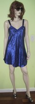 Vintage Partners Reitmans Royal Blue Lingerie Chemise Slip Nightie Gown Sz M - £26.15 GBP