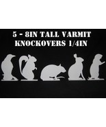 1/4IN 22LR Steel Shooting Targets - Varmit Animal Silhouette Knockovers ... - €58,68 EUR