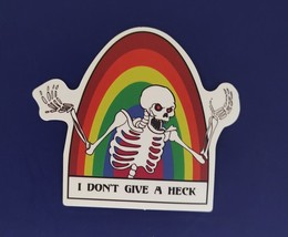 I Don’t Give A Heck Adult Humor Decal Sticker Skateboard Laptop Guitar - £3.15 GBP