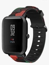 Orange Green Black Camouflage 20/22mm Sport Silicone Watch Band for Amazfit - $10.30