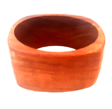 Wide Square Natural Wooden Bangle Bracelet Vintage - $18.69