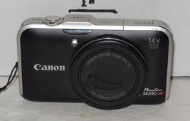 Canon PowerShot SX230 HS 12.1MP Digital Camera - Black Tested Works - $243.74