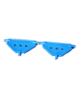 2 KNEX Replacement Platform Lot Triangle Base plate Blue - $1.99