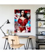 Lady In Red Sexy Wall Art Gloss Posters - £9.36 GBP