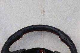 2012-16 Fiat 500 Abarth Steering Wheel RED STITCHING Flat Bottom image 4