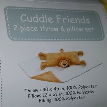 NEW Cuddle Friends Lion 2-pc Pillow Blanket Set Baby Lot Gift Set Fleece... - £23.70 GBP