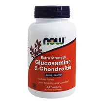 NOW Foods Glucosamine and Chondroitin Sulfate Extra Strength Joint Health,60Tabs - £15.92 GBP