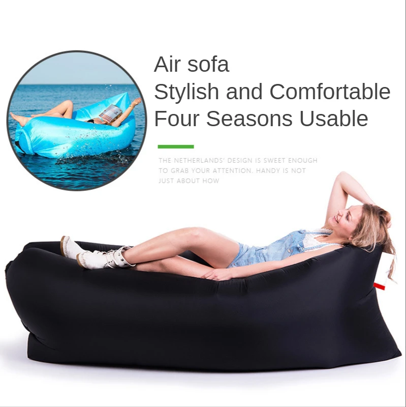 Sporting Outdoor Inflatable Sofa Lazy Sofa Bed Portable Beach Sleeping Bag Foldi - £41.33 GBP