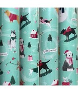 1 Roll Dogs on the Farm Christmas Gift wrapping Paper Large 100 sq ft - $34.58