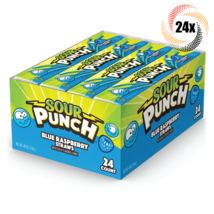 Full Box 24x Packs Sour Punch Blue Raspberry Mouthwatering Straws Candy ... - £27.57 GBP