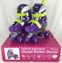Chicago Skates Quad Roller Skates Girls Adjustable Size J10-J13 Purple/Grey NEW - £41.89 GBP
