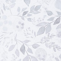 Mecpar Grey Breezy Leaves Wallpaper 17.71&quot; X 394&quot; Peel And Stick Wallpaper - £35.54 GBP