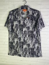 Tallia Sport Snake Print Short Sleeve Button Front Down Lightweight Mens Size M - £21.64 GBP