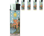 Tarot Card D19 Lighters Set of 5 Electronic Refillable Butane XVII The Star - £12.47 GBP