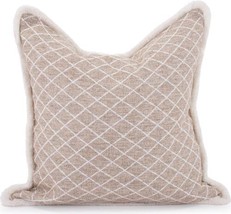 Pillow Throw HOWARD ELLIOTT 24x24 Grille Natural Down Insert Polyester Poly - £304.60 GBP