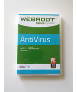 Webroot SecureAnywhere Antivirus - 3 Devices  - 1 Year - Sealed Retail C... - $20.00
