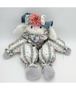 VNTG Easter Bunny Plush Furry Shelf Sitter Spring Decoration Flower Gard... - $202.58 MXN