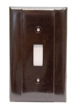 Wall Switch Plate Cover Bakelite Dark Brown Vintage Mid-Century - £6.99 GBP