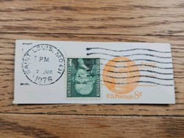 US Mail Post Meter Stamp St. Louis MO 1976 Jefferson Cutout USPS - $3.79