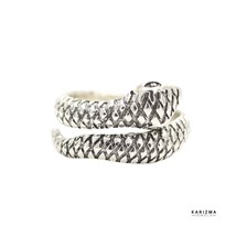 Etnico Indiano 925 Argento Sterling Ossidato Unisex Anello Serpente - $48.95