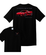 C8 Corvette Red Stingray Black T-Shirt - £22.77 GBP+