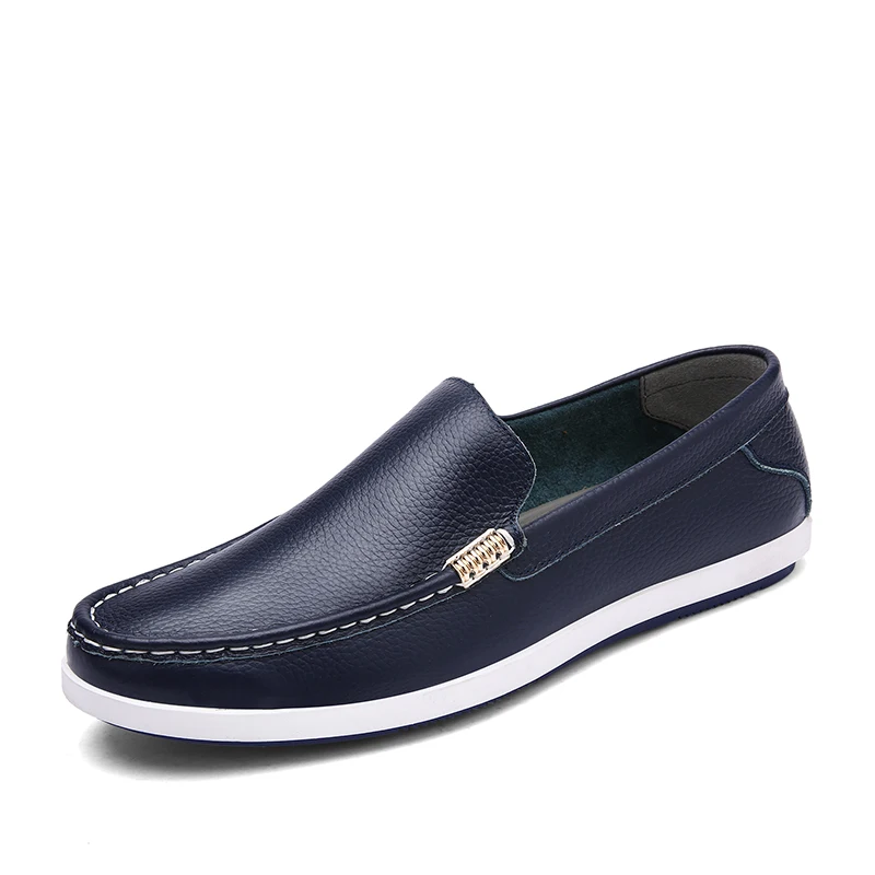 Hot Sale Men Loafers Genuine Leather Casual Drive Shoes Handmade Moccasi... - $55.59
