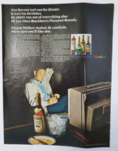 1967 Hiram Walker&#39;s Cordial&#39;s Vintage Print Ad Gentleman With A Drink Viewing TV - £11.67 GBP
