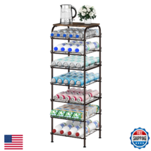 smusei Water Bottle Organizer 7 Tier Free Standing Water Bottle Storage ... - $60.14