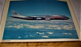 American Airlines 747 Luxury Liner 9 x 12 Print- Lithograph. - $9.00