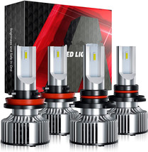 4 Pack LED Headlight Bulbs Combo H11/H8/H9 Low Beam 9005/HB3 High Beam, ... - $38.69
