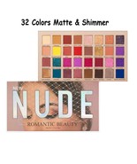 Romantic Beauty Nude Neutral Matte Shimmer Metallic Smokey 32 Color Eyes... - £9.21 GBP
