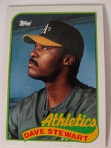 1989 Topps Dave Stewart Oakland Athletics A&#39;s Wrong Back Error Baseball Card - £3.98 GBP