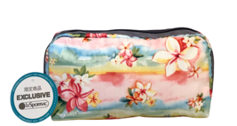 LeSportsac Plumeria Rainbow HAWAII EXCLUSIVE Rectangular Cosmetic Bag, Tropical - £43.83 GBP