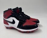 Authenticity Guarantee

Air Jordan 1 Mid TD &#39;Bred Toe Football Cleat Red... - $129.95
