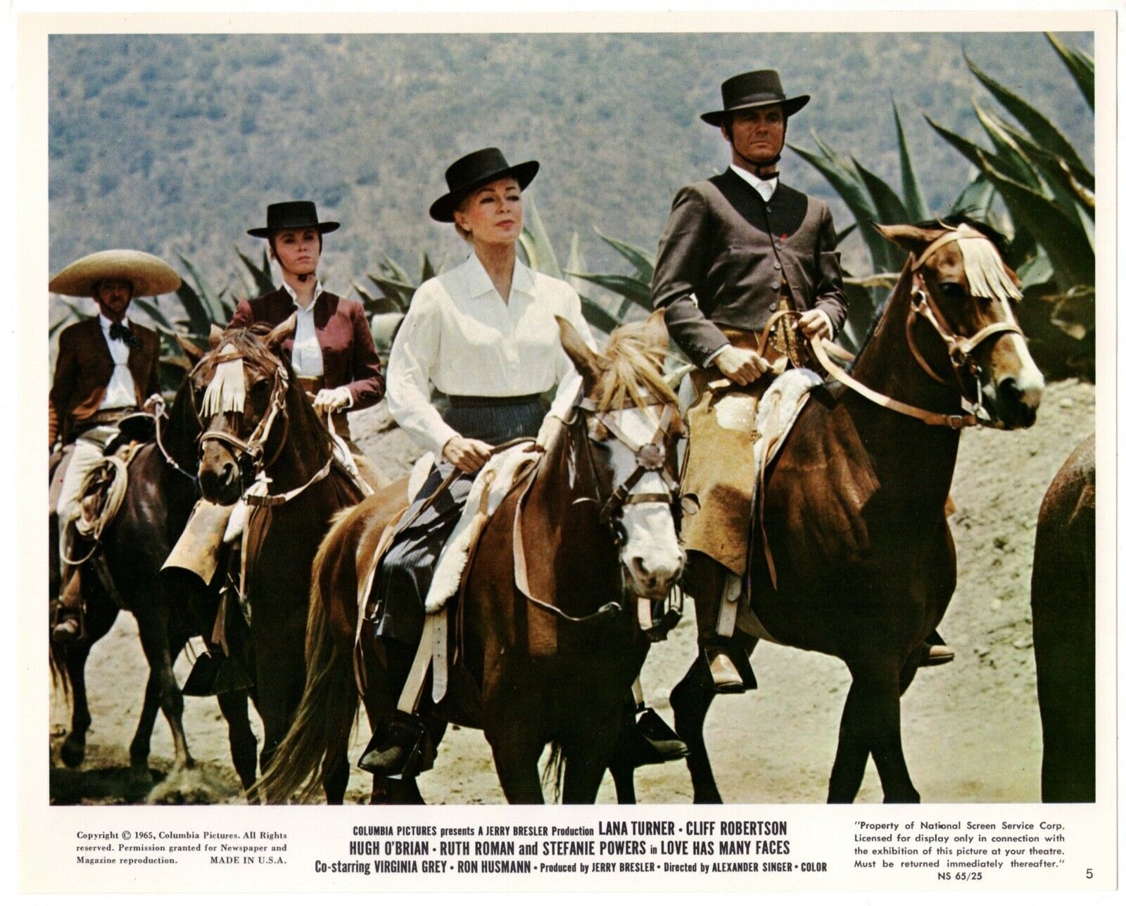 LOVE HAS MANY FACES &#39;65 Lana Turner, Hugh O&#39;Brian &amp; Stefanie Powers on H... - $50.00