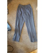 RARE Vintage 80&#39;s Women&#39;s JR Bentley Blue Striped Dress Pants Slacks 2 4... - $80.47 CAD