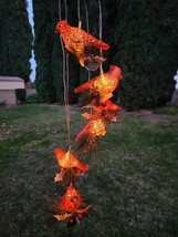 6 Cardinal Bird Solar LED Hanging, Garden/Patio Decor, Yard Art - £21.59 GBP