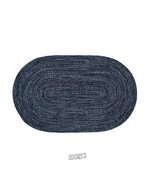 Chenille Tweed Braided Rug 30&quot;x50&quot; Navy Blue - £59.75 GBP