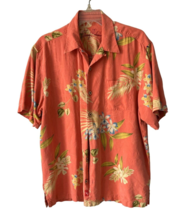 Men&#39;s Tommy Bahama Silk Hawaiian Shirt Pink Beige Blue Florals Size Large - $369.95 MXN