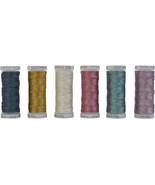 Simthread 6 Colors 3 Ply Metallic Shuttle Tatting Yarn 50 Meters Each for  - $27.97
