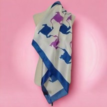 Exclusive Design Scarf Vintage 70s Hand Rolled Abstract Geometric Japan Square  - £15.47 GBP