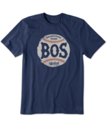 Life Is Good Boston Baseball Town Crusher-Lite Tee Shirt Mens S Blue NEW - £19.36 GBP