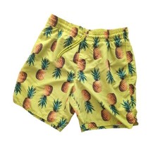 Old Navy Mens M Yellow Pineapple Graphics Swim Trunks Board Shorts Mesh Pockets - £6.88 GBP