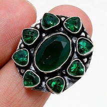 Chrome Diopside Gemstone Handmade Fashion Ethnic Ring Jewelry 9&quot; SA 5781 - £5.18 GBP