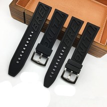 Stylish Silicone Strap for Breitling Watch 22mm 24mm Black - £27.48 GBP