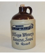 Amana Colonies Crock Wine Jug Village Winery Wine Jug Stoneware USA  - £25.63 GBP