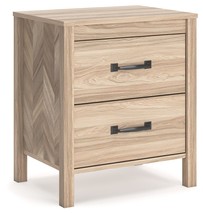 Battelle - Tan - Two Drawer Night Stand - $82.00