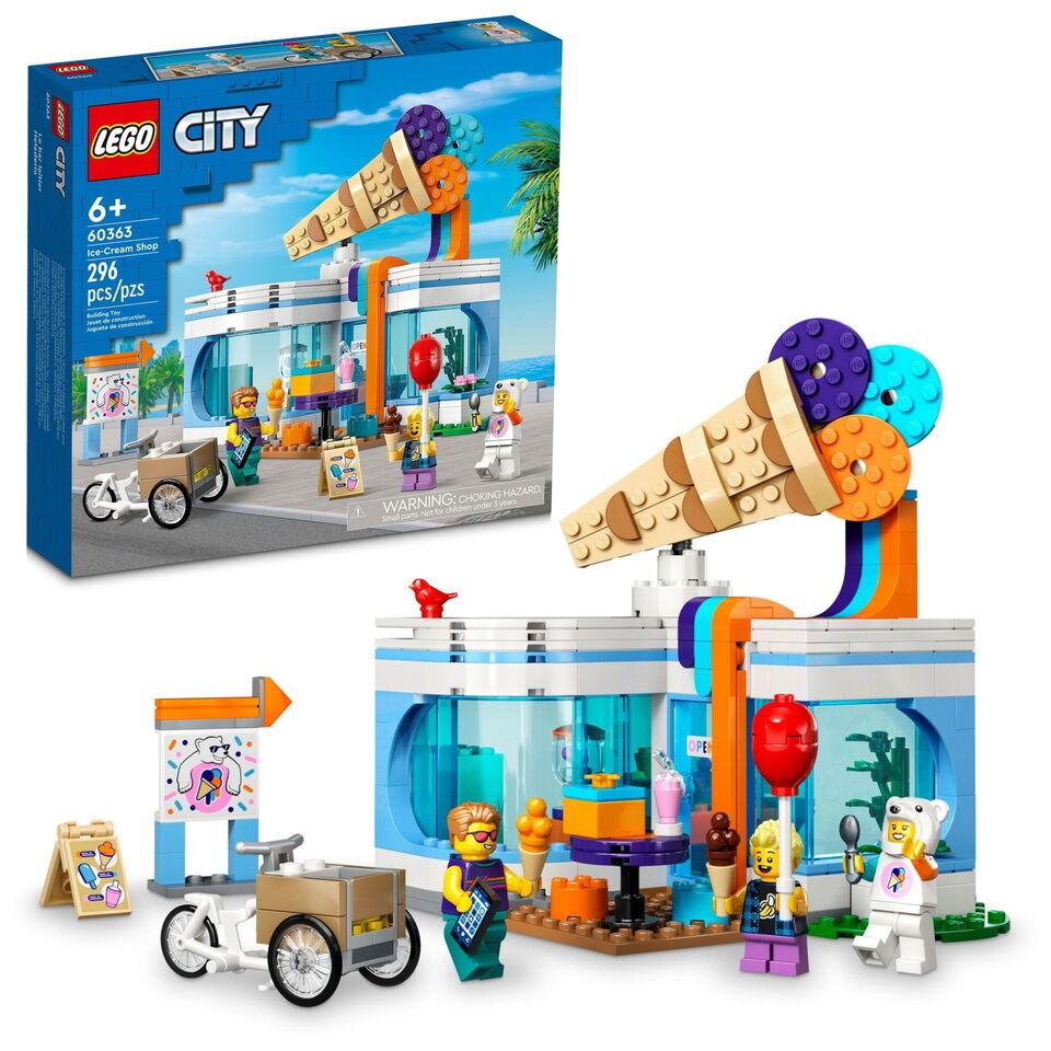 LEGO City Ice-Cream Shop 60363 Building Toy Set, Includes a Cargo Bike, ... - $77.20