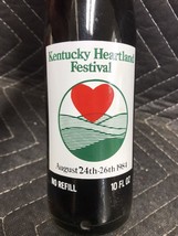 Unopened 10 oz Tall Coke Bottle Kentucky Heartland Festival August 1984 - £7.78 GBP